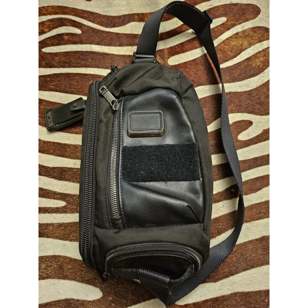 Tumi Alpha Bravo Kelley Chest Pack Sling Bag Black